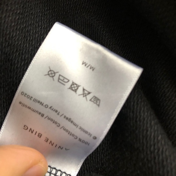 NWOT ANINE BING Miles Letterman Oversized Sweatshirt - Picture 5 of 6